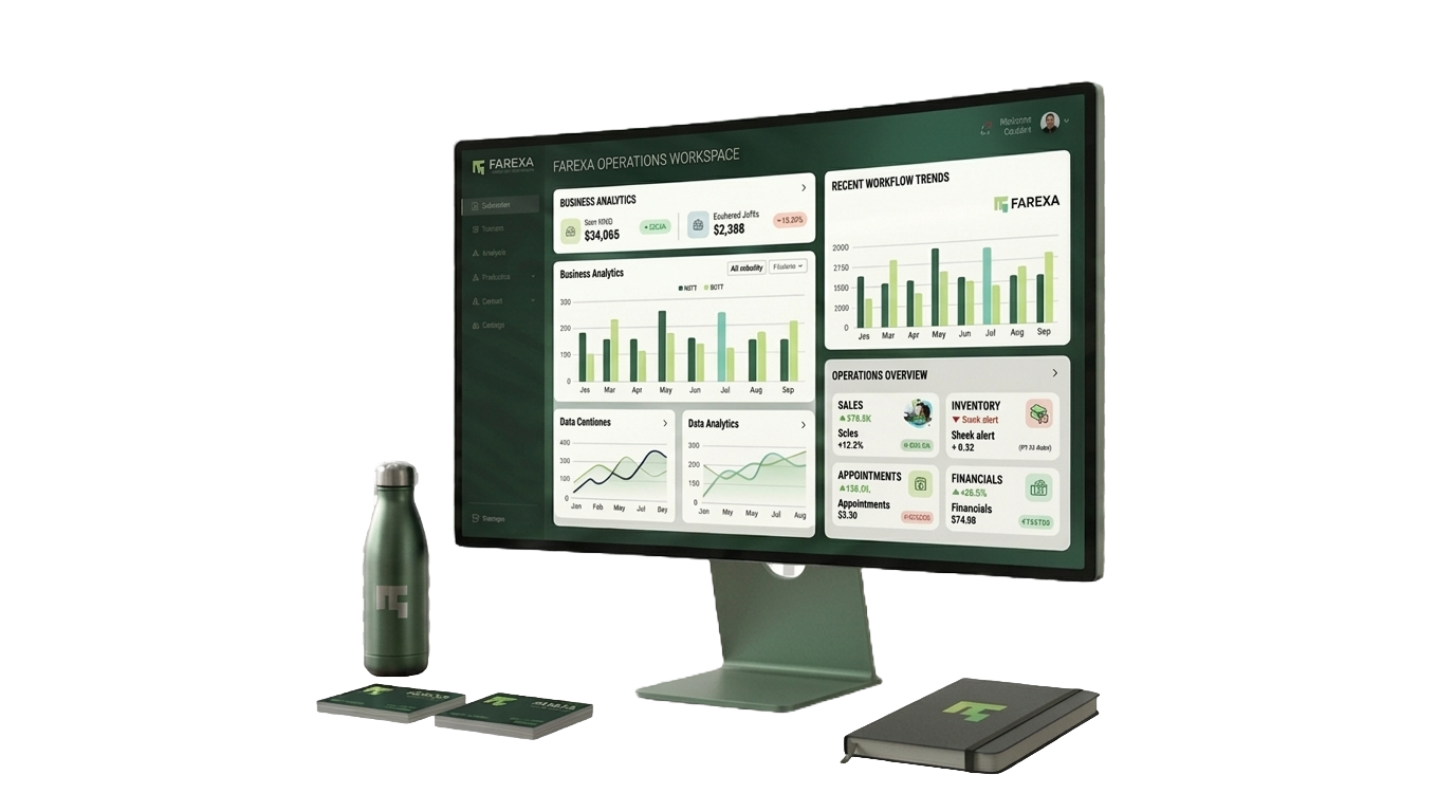 Farexa ERP dashboard preview